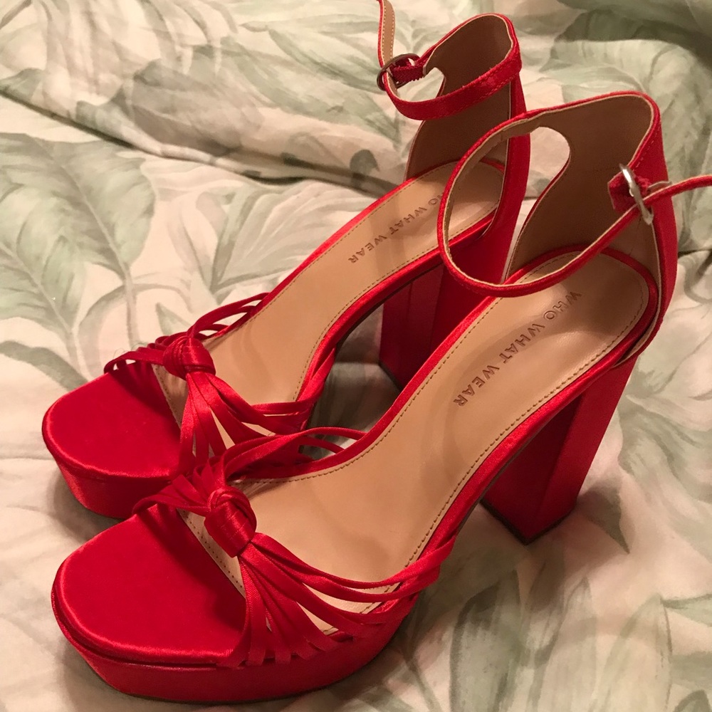 Red who what wear heels